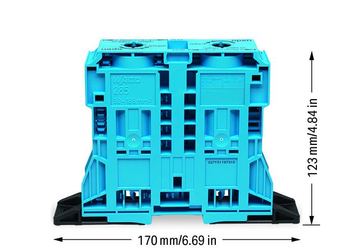 WAGO Reihenklemme 50-185qmm 1Etage 2kl Serie 285 285-1164 bl 353A TS35
