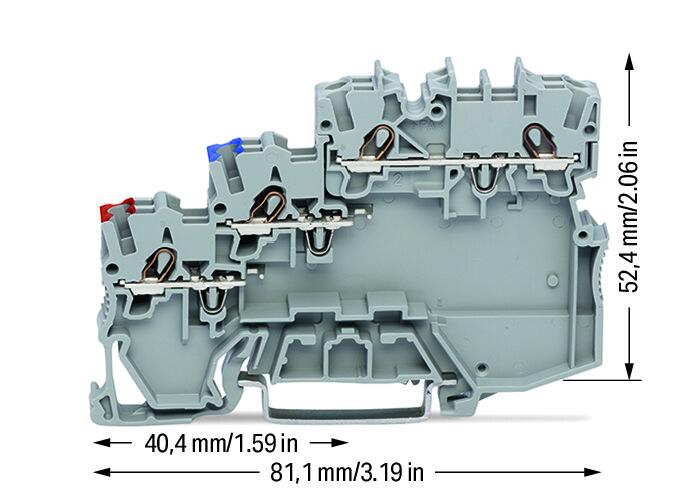 WAGO Initiator/Aktor-Klemme 3Etagen NPN Serie 2000 2000-5311/1101-951 0,14-1,5qm
