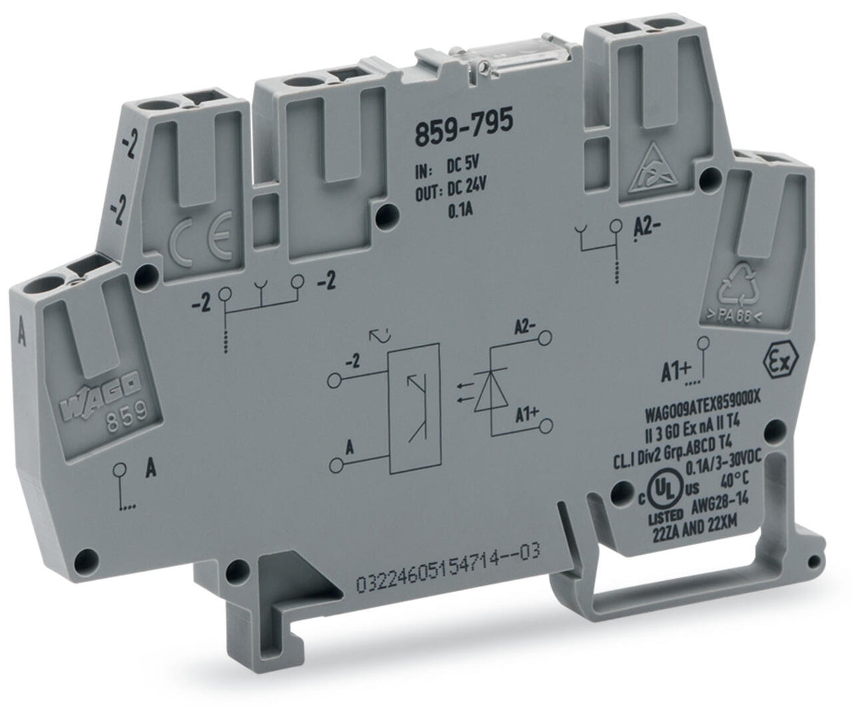 WAGO Optokoppler 5V 0,0175A 3-30V LED Serie 859 859-795 Transistor
