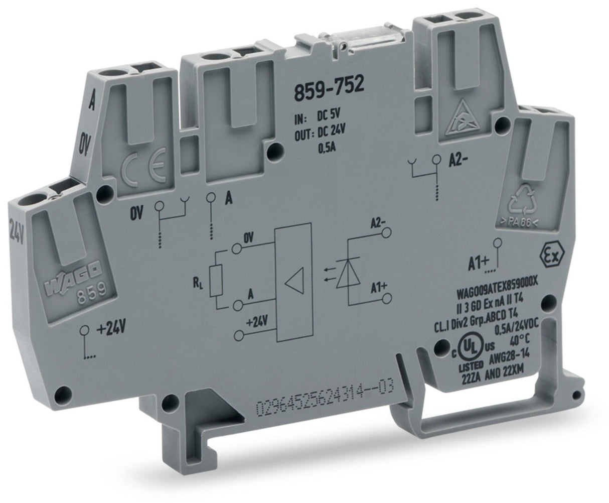 WAGO Optokoppler 5V 0,01A 20-30V Serie 859 859-752 Transistor
