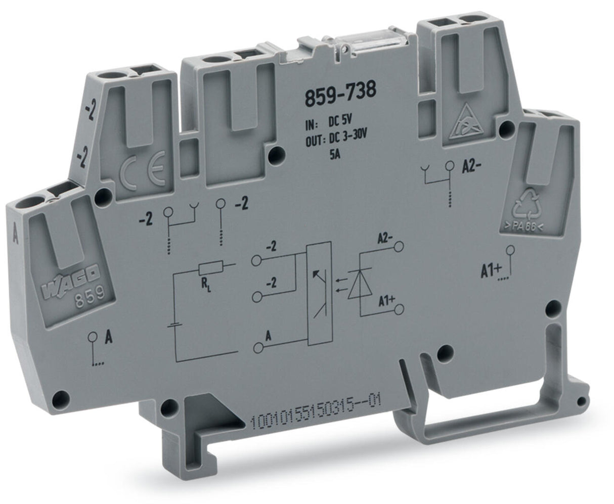WAGO Optokoppler 4-6V 5A 3-30V elektr Serie 859 859-738 LED