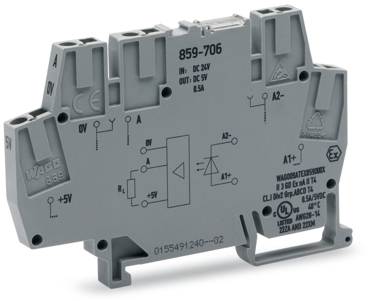 WAGO Optokoppler 18-30V 0,011A 4-6,25V Serie 859 859-706 Transistor