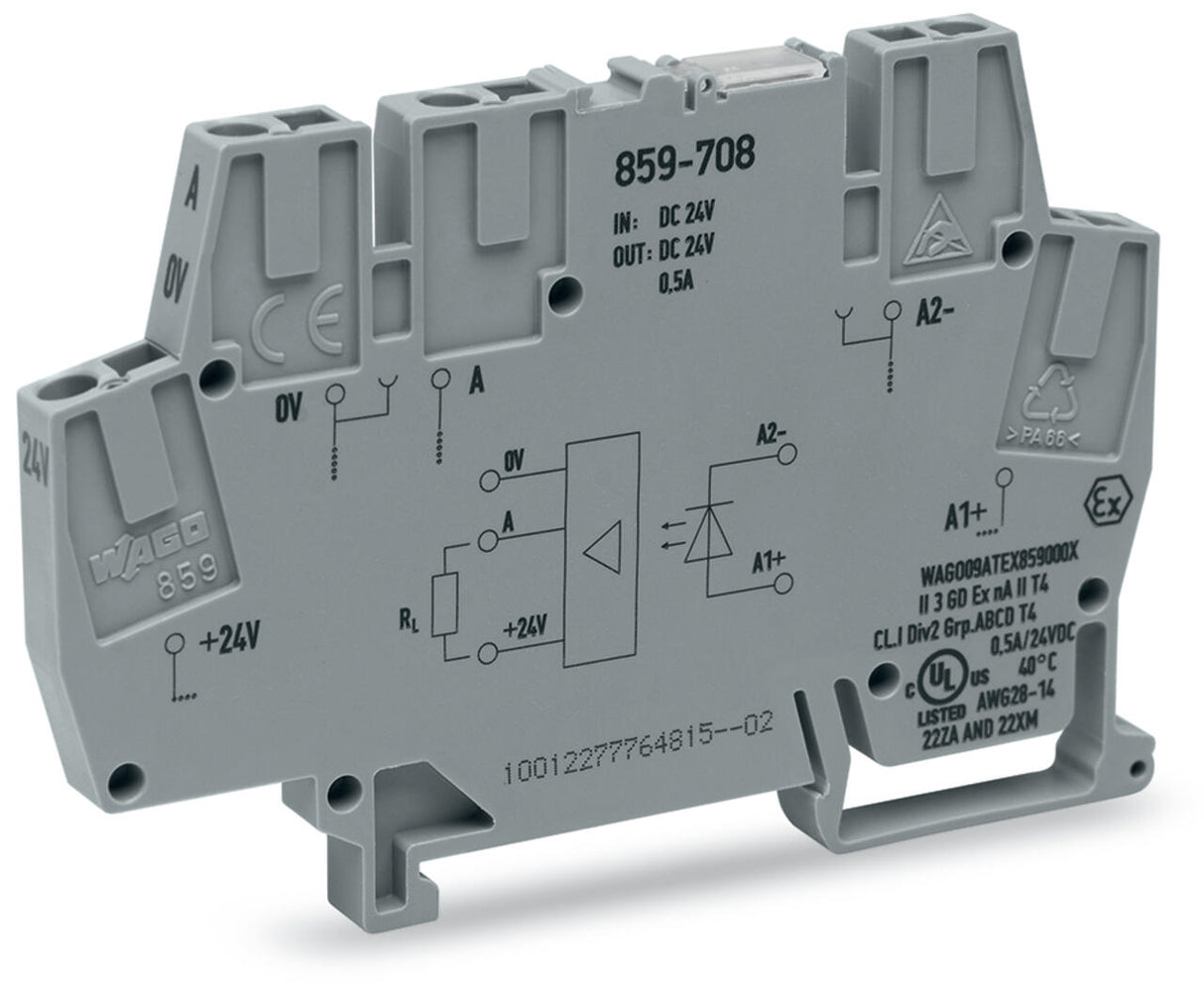 WAGO Optokoppler 24V 0,0077A 20-30V Serie 859 859-708 Transistor