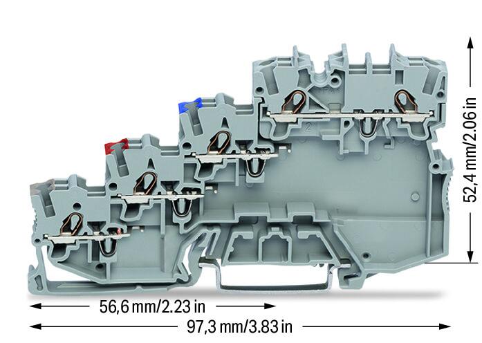 WAGO Initiator/Aktor-Klemme 4Etagen NPN Serie 2000 2000-5410/1101-951 0,14-1,5qm
