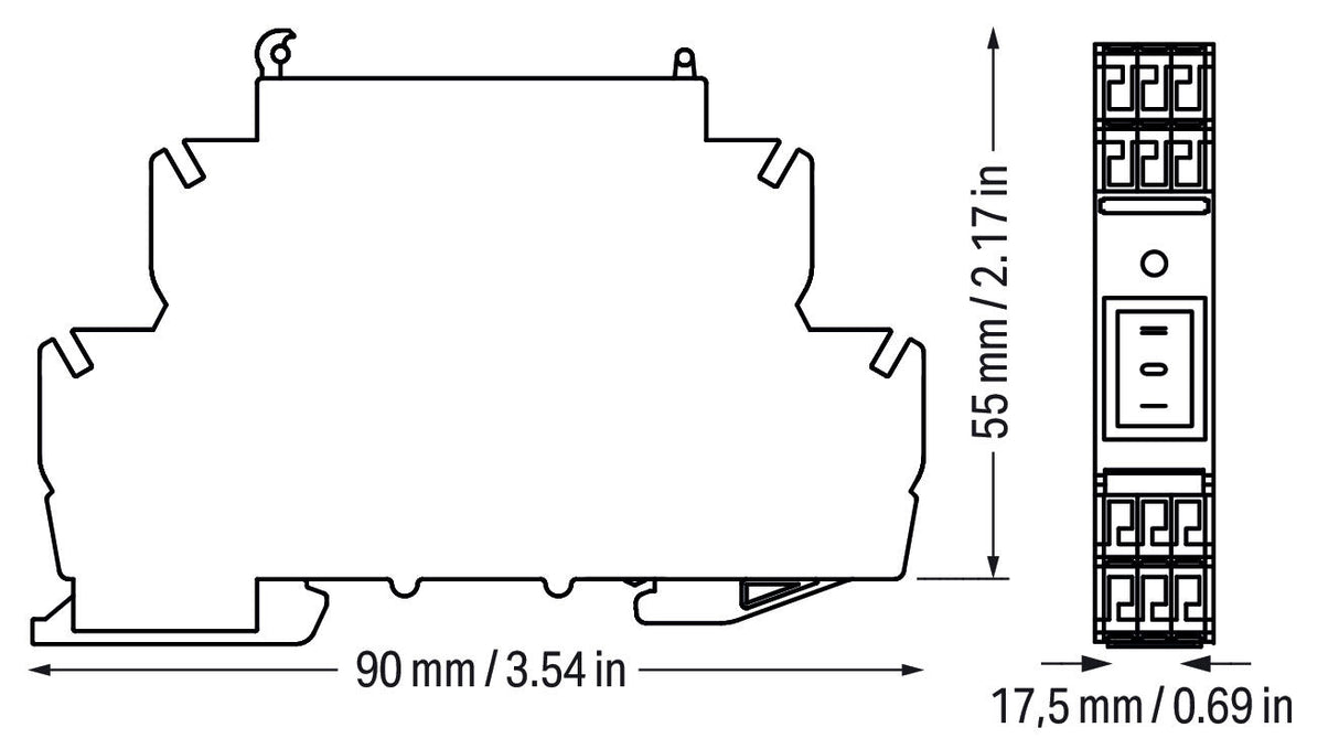 WAGO Schaltrelais 1S IP20 17,5x55x90mm Serie 789 789-325 Federzug