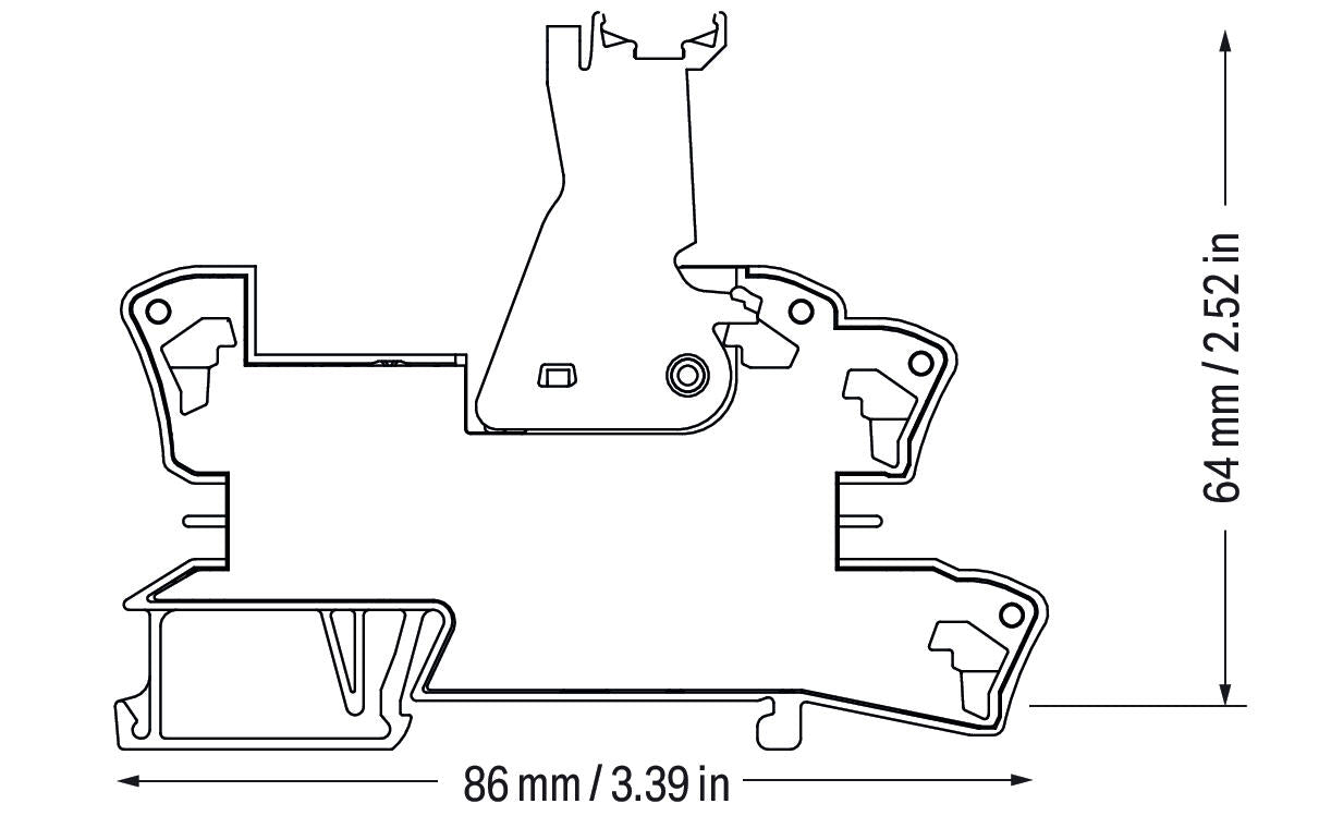 WAGO Relaissockel TS35 Federzug 8Pins Serie 788 788-103 15x63x86mm
