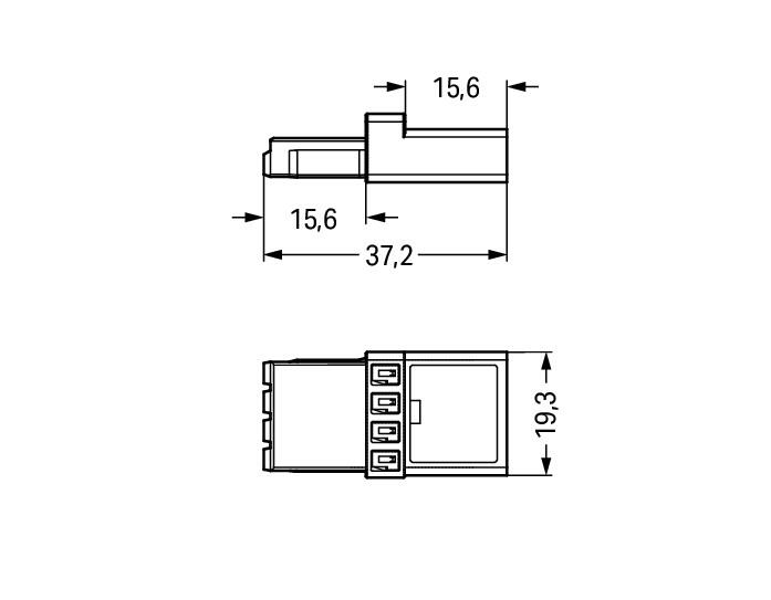 WAGO Zwischenkupplung PA 4Eing 4p 4Ausg Serie 890 890-654 400V 16A IP20 hfr