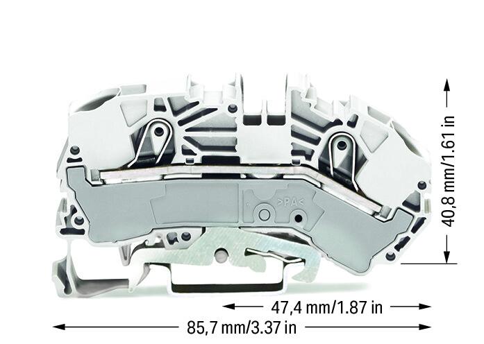 WAGO Reihenklemme 1Etage 2kl ws 76A TS35 Serie 2016 2016-7608