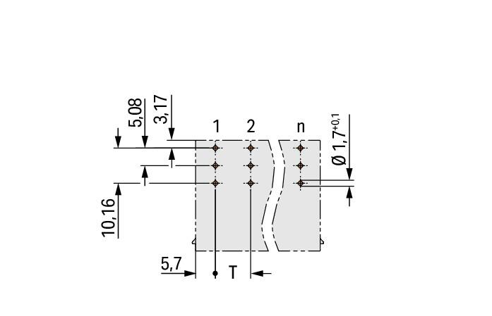 WAGO Platinenstecker Stift 1p lgr 3re 832-3643 10,16mm zinn Löt 1,5mm