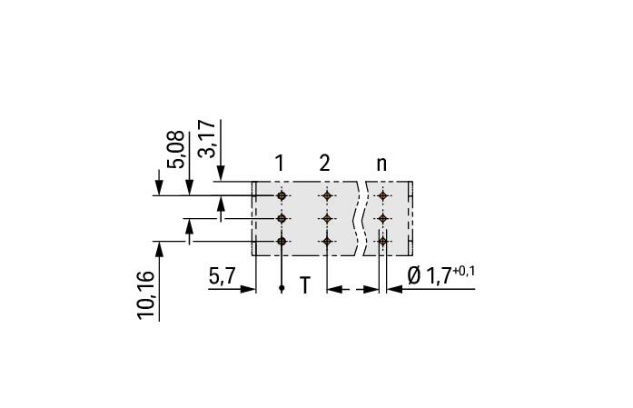 WAGO Platinenstecker Stift 1p lgr 3re 832-3603 10,16mm zinn Löt 1,5mm