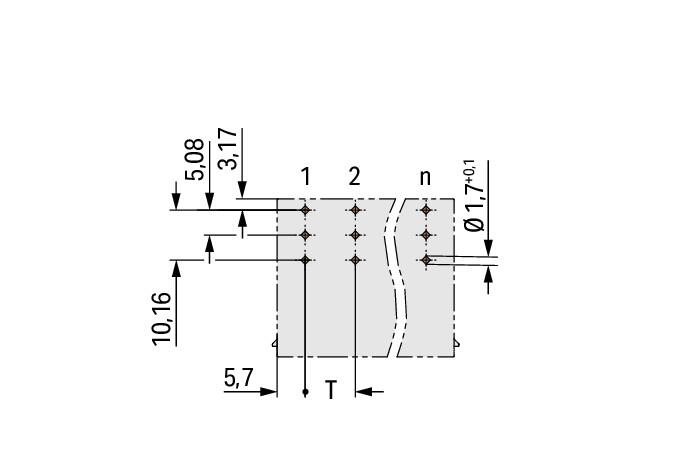 WAGO Platinenstecker Stift 1p lgr 3re 832-3622 10,16mm zinn Löt 1,5mm