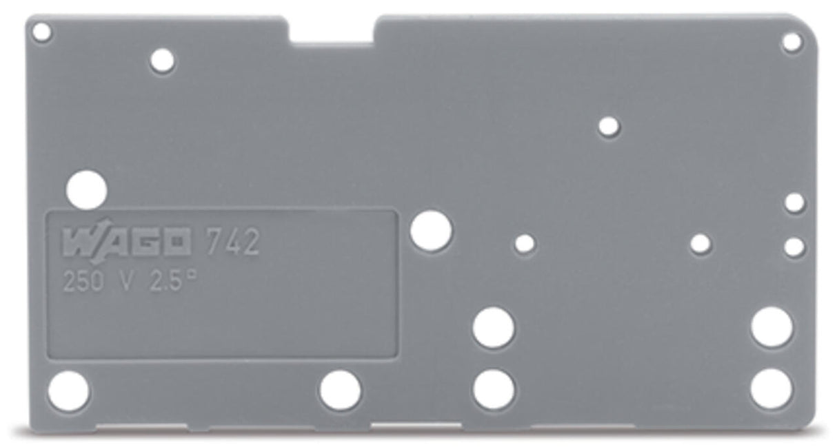 WAGO Abschlussplatte rastb gn/ge Serie 742 742-850