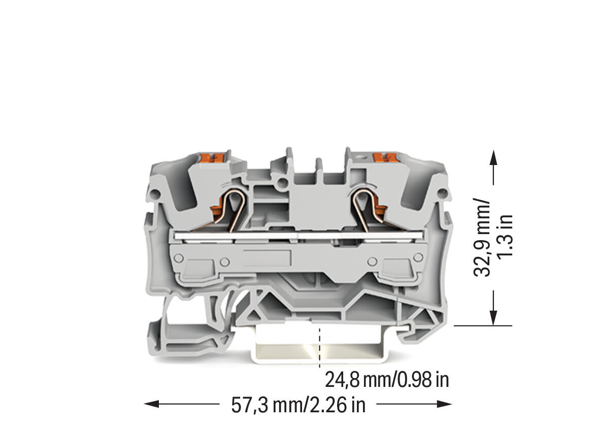 WAGO Reihenklemmenset 1Etage 2kl mehrf 2206-1201/000-053 41A TS35