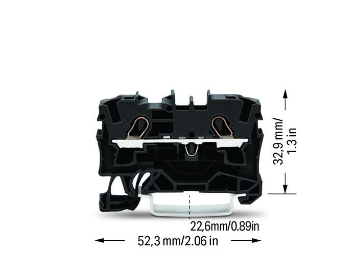 WAGO Reihenklemme 1Etage 2kl sw 32A TS35 Serie 2004 2004-1205