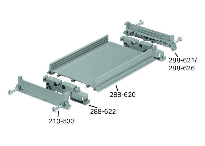 WAGO Elektronik-Leergehäuse IP20 Kst Serie 288 288-626 64,5x8,75x85mm unbeh