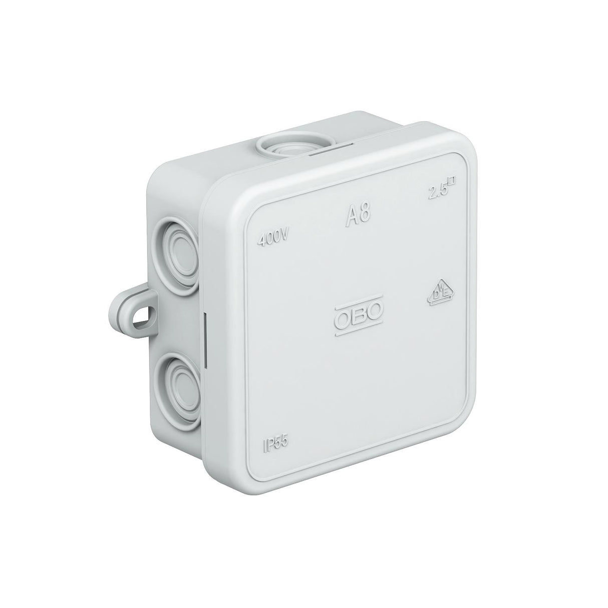 BETTERMANN Abzweigdose IP55 2,5qmm Kst A 8 75x75x36,2mm quadrat Wand/Decke hfr
