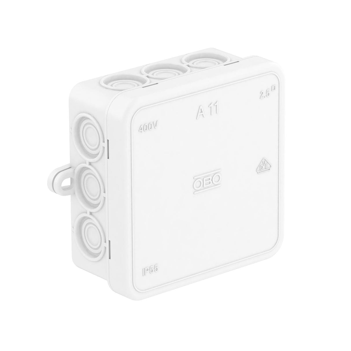 BETTERMANN Abzweigdose IP54 2,5qmm Kst A 11 HF RW 85x85x40mm quadrat hfr