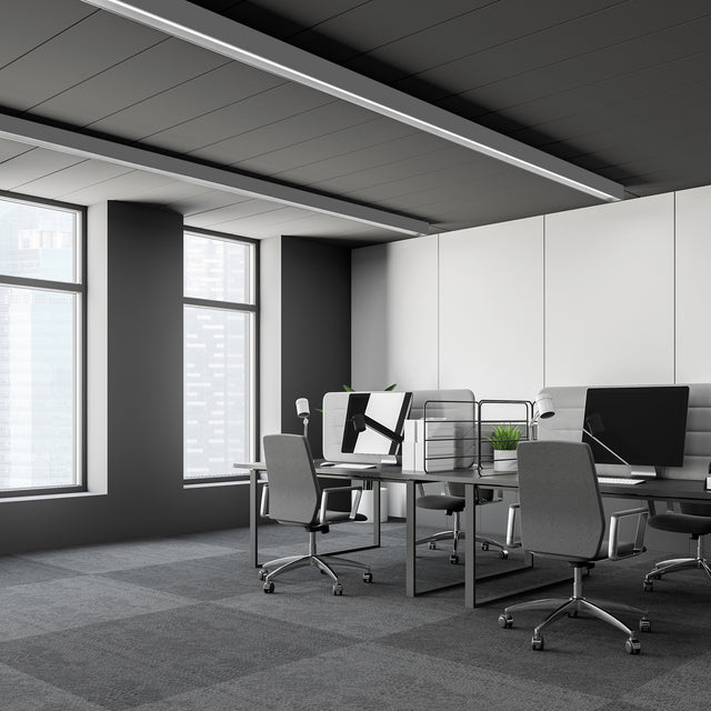 PROLAMP30Hhs Aufbau 45W silber 1500mm opal + Push/DALI dimmbar CCT - Beleuchtung