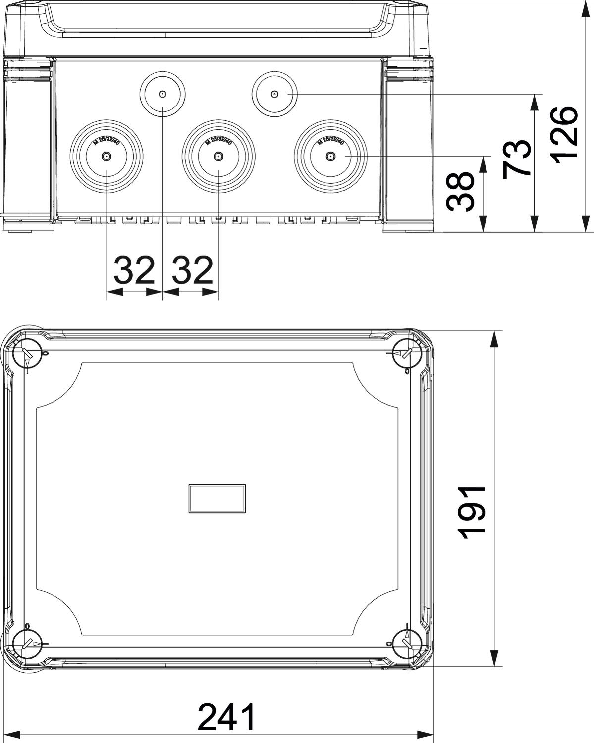BETTERMANN Abzweigdose Tragschiene IP67 X16 R LGR-TR 16qmm 227x177x110mm Kst