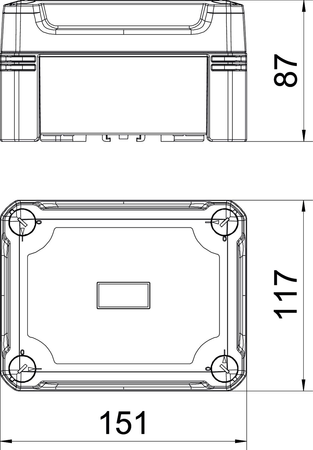 BETTERMANN Leergehäuse Kst IP67 geschl X06C LGR-TR B167xH87xT151mm