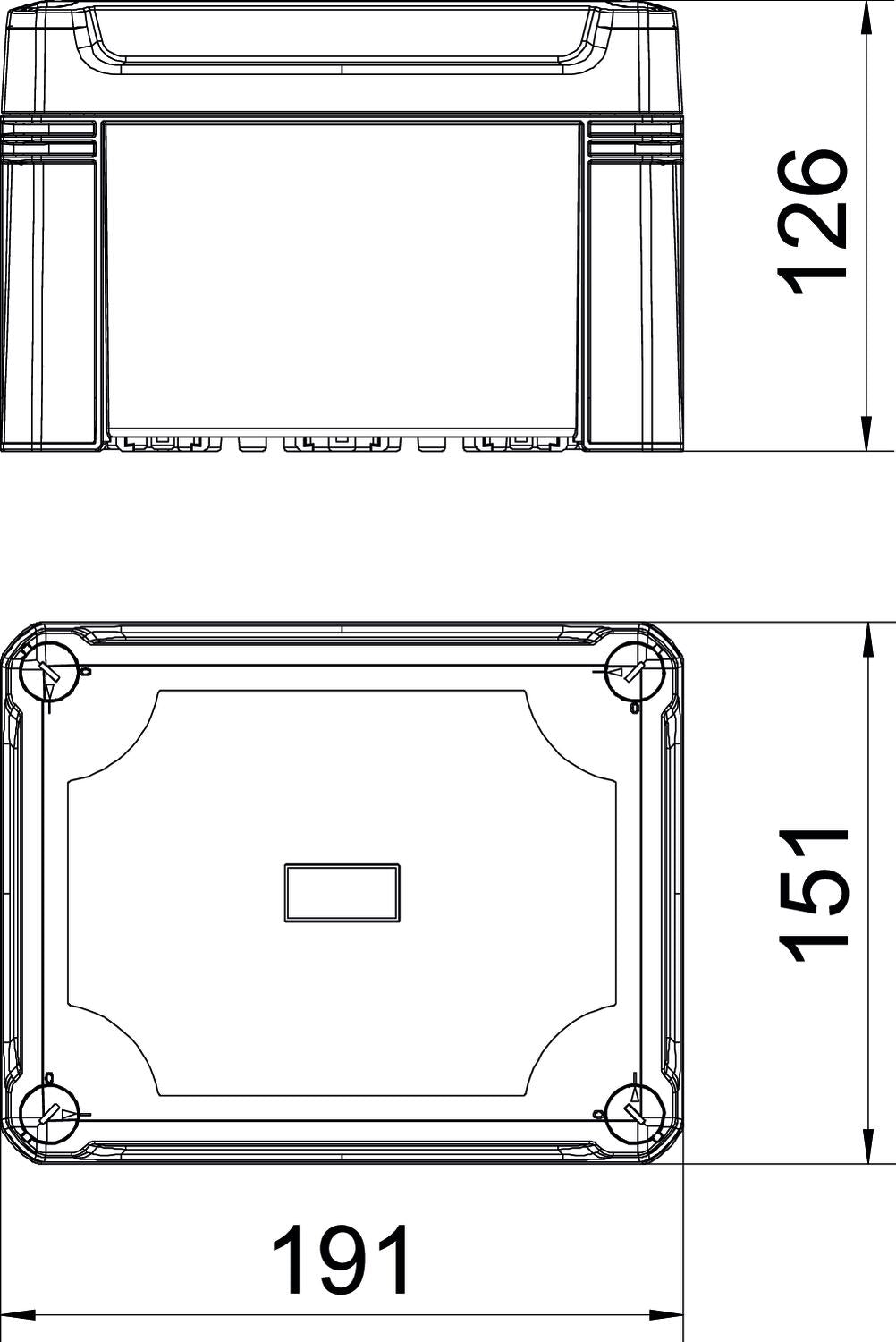 BETTERMANN Leergehäuse Kst IP67 geschl X10C R LGR-TR B151xH126xT191mm
