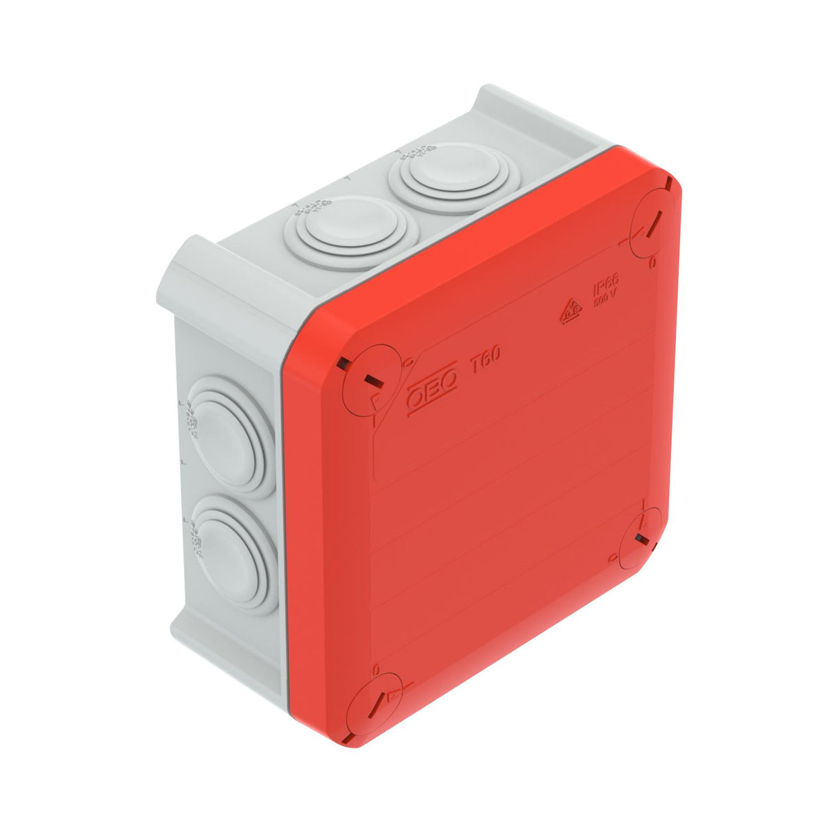 BETTERMANN Abzweigdose IP66 6qmm quadrat T 60 RO-LGR 114x114x57mm Wand/Decke Kst