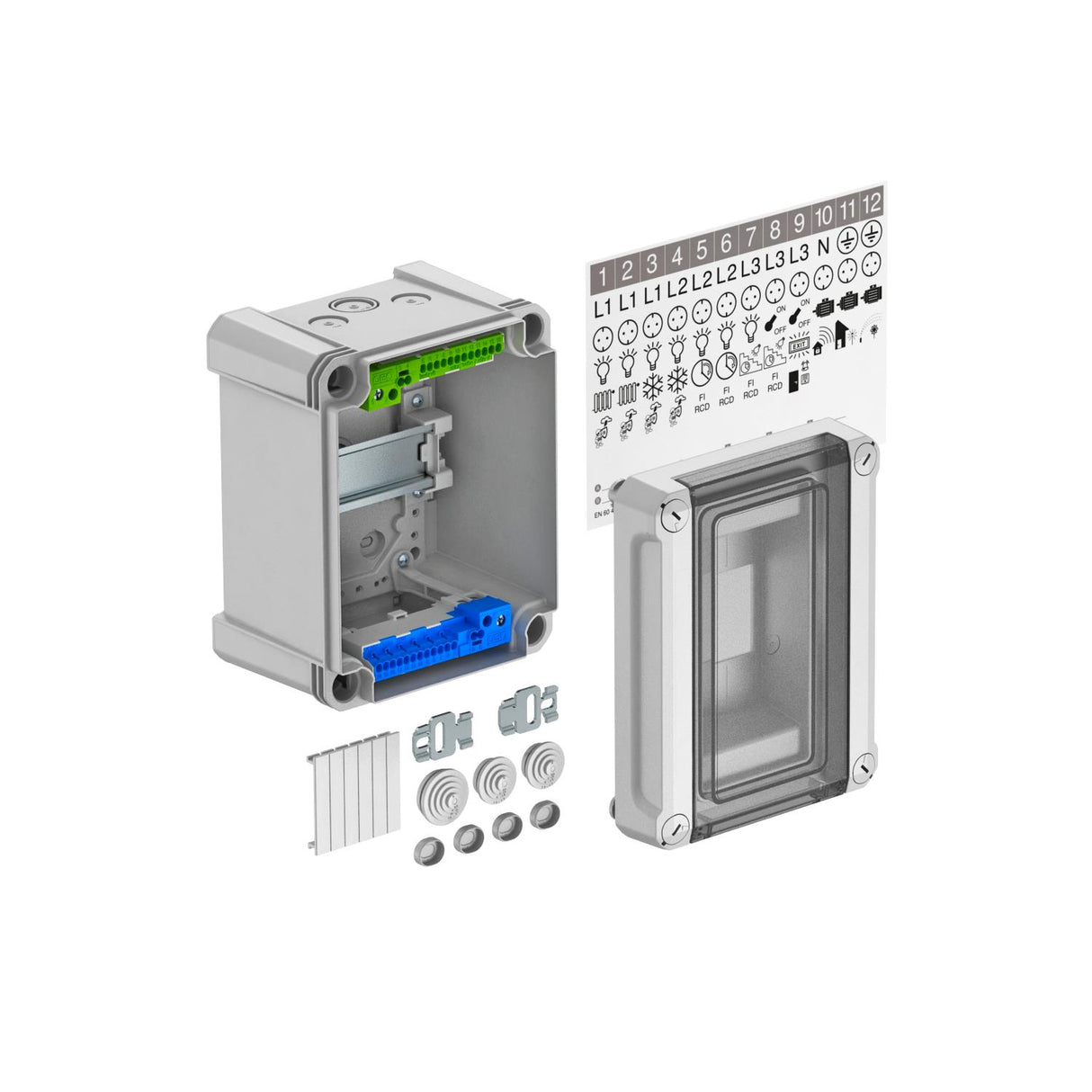 BETTERMANN Kleinverteiler AP 1x3TE Kst SDB 03 PC IP66 190x125x150mm
