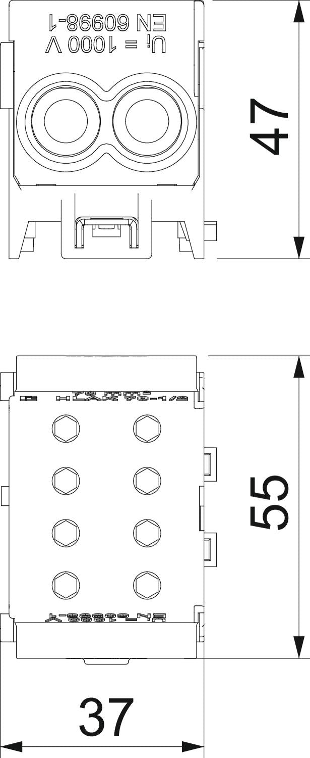 BETTERMANN Hauptleitungsklemme 4Eing HLAK 1-2x70 GRGN schraub 1pol gr-gn