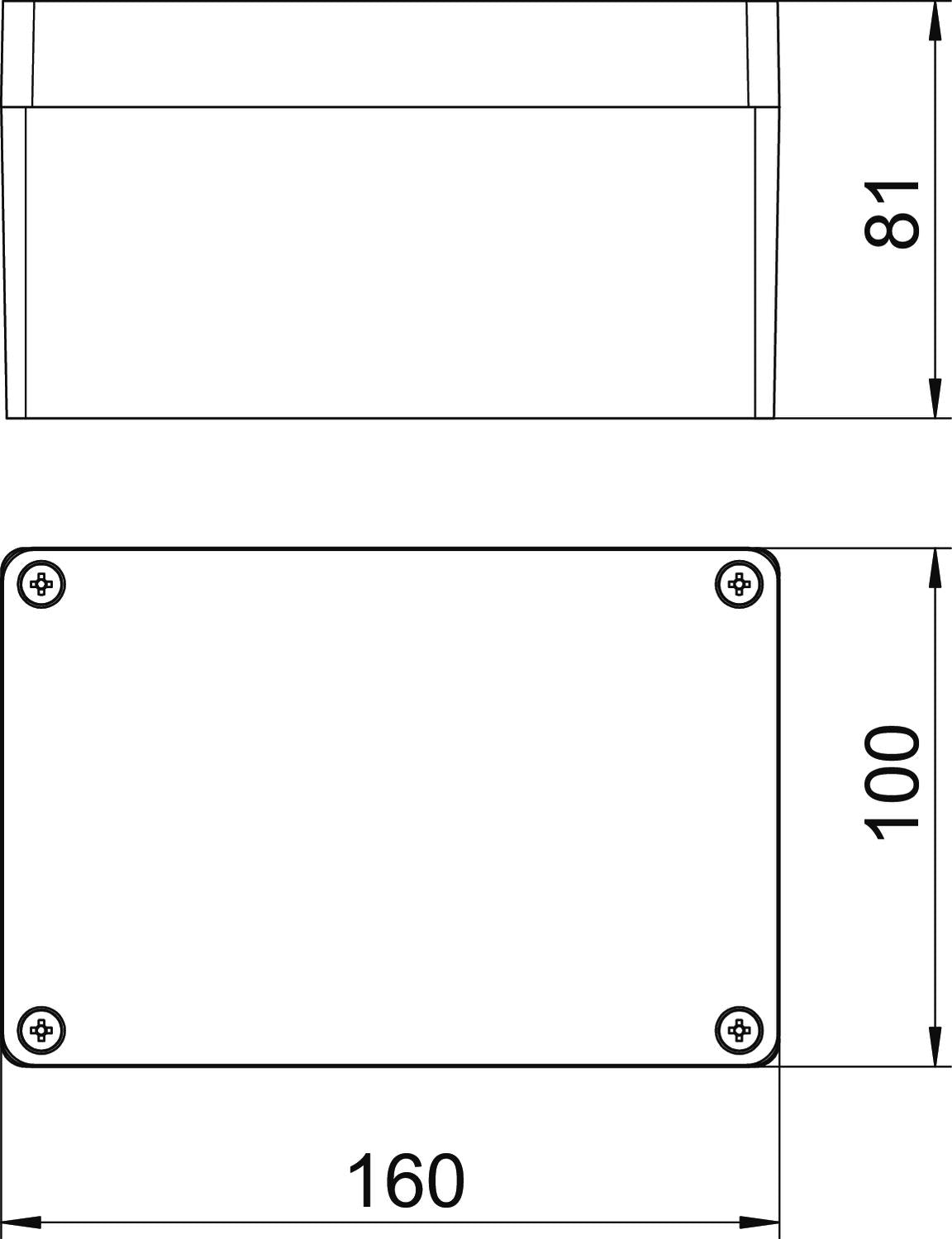 BETTERMANN Leergehäuse alu IP66 geschl Mx 161008 SGR B100xH80xT150mm