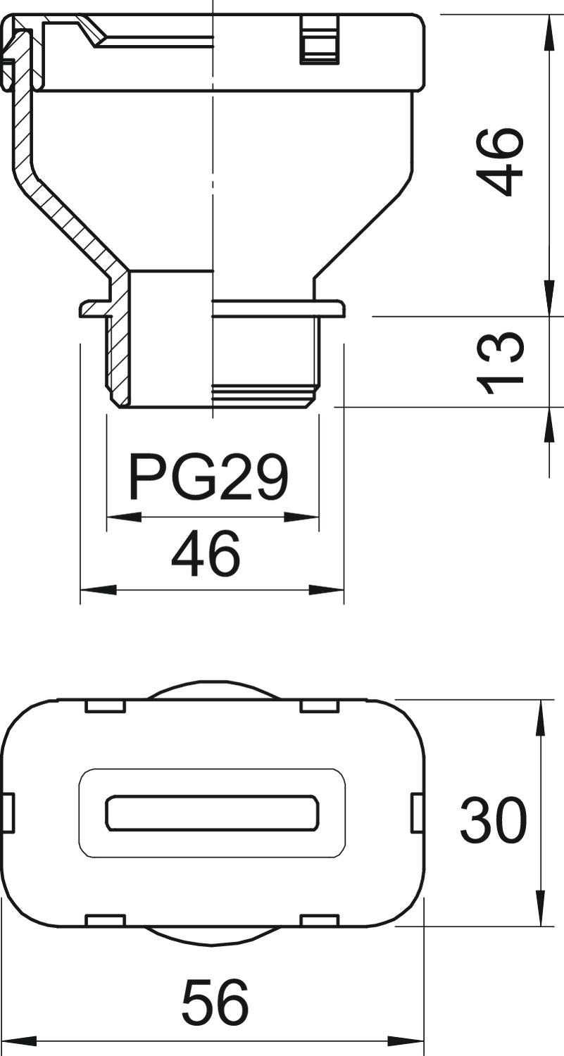BETTERMANN Kabelverschraubung PG29 PE 106 FL 29 14 40 stgr 13mm IP31 ger