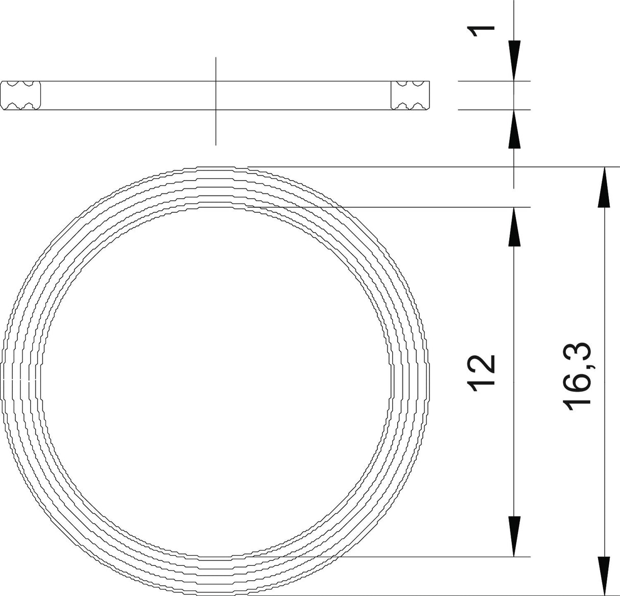 BETTERMANN Dichtring Kst M12 PG 1mm 107 F M12 PE