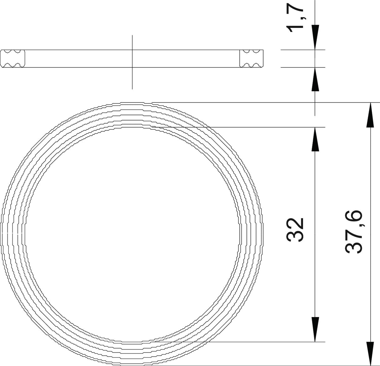 BETTERMANN Dichtring Kst M32 PG 1,7mm 107 F M32 PE