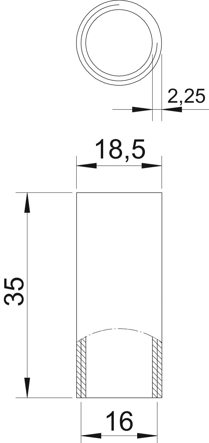 BETTERMANN Alu-Gewindemuffe 18,5mm hfr SVM16W ALU unbeh