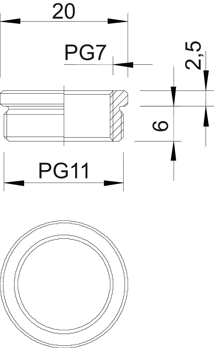 BETTERMANN Reduzierring Ms PG11/PG7 167 R MS PG11-7 vernick