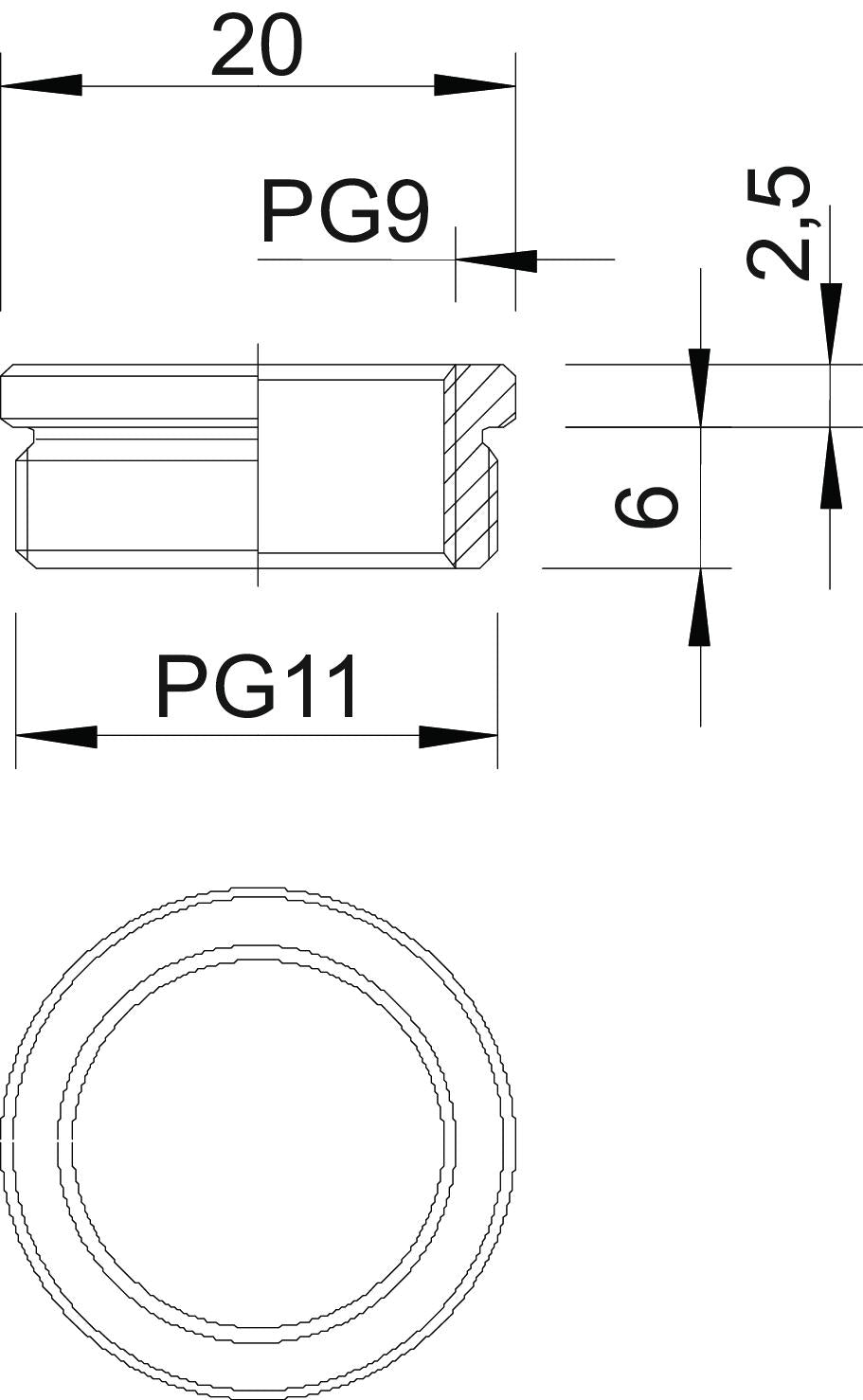BETTERMANN Reduzierring Ms PG11/PG9 167 R MS PG11-9 vernick