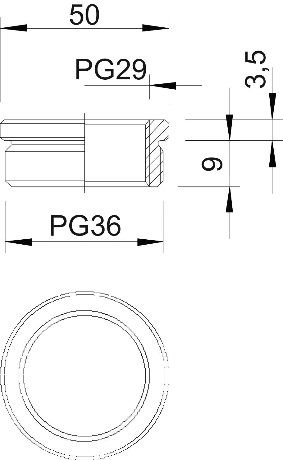 BETTERMANN Reduzierring Ms PG36/PG29 167 R MS PG36-29 vernick