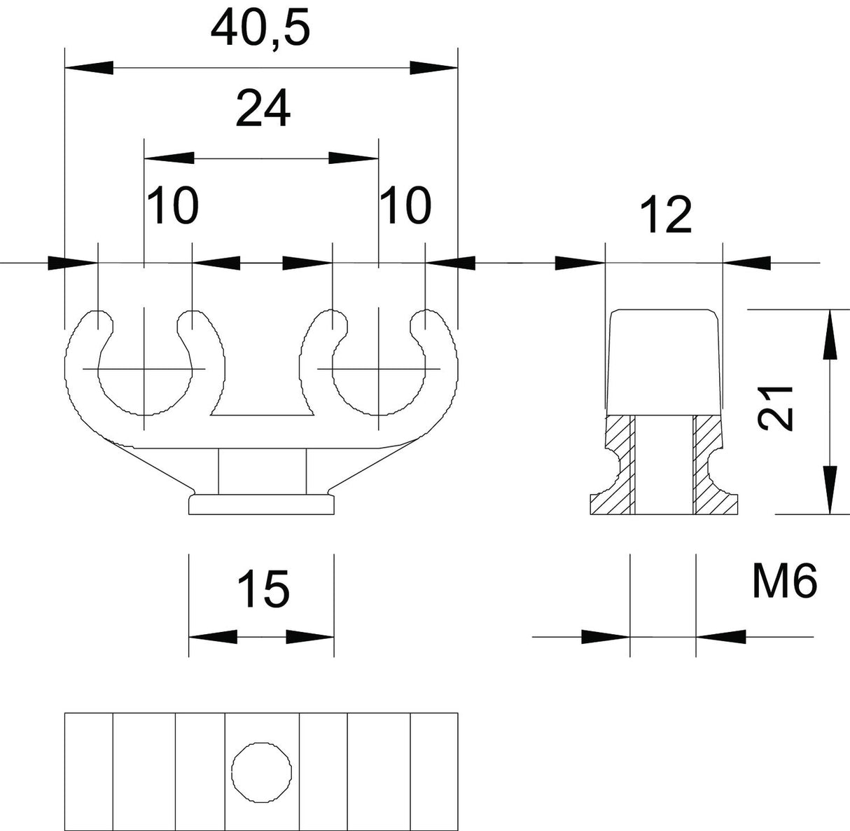 BETTERMANN Abstandsschelle 2f 10mm Kst 2962 2X10 zweilappig hfr