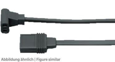 Anschlusskabel EBM LZ126 für Steckzungen Kabel 1m, gerader Stecker AC 2,8/3x0,5