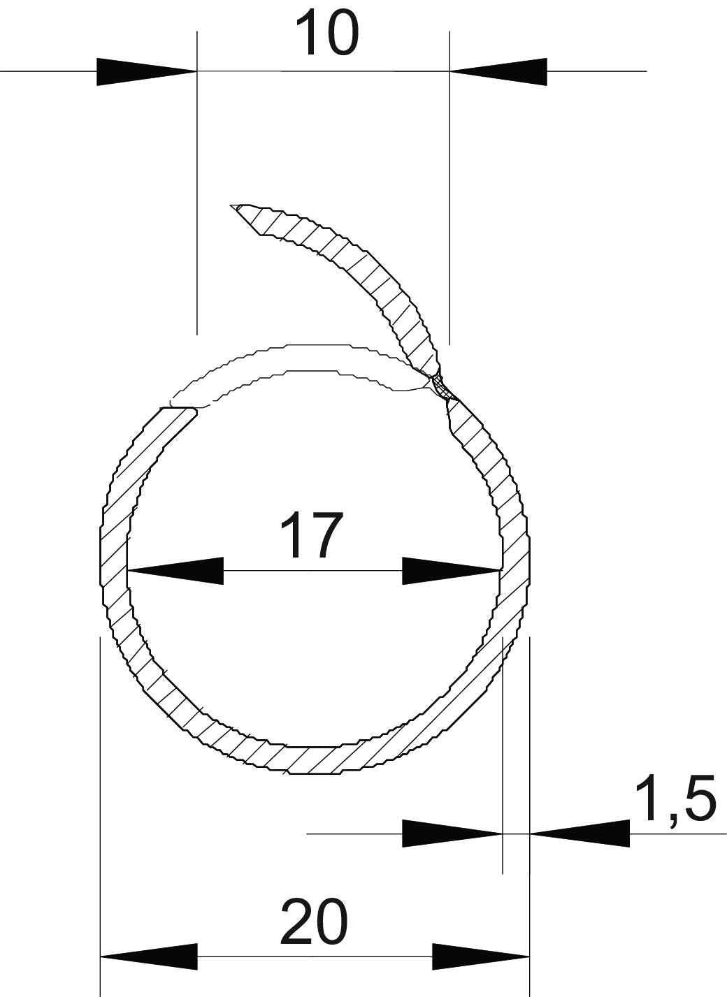 BETTERMANN Panzerrohr Kst PVC 20mm gr Quick-Pipe 2954 M20 LGR starr