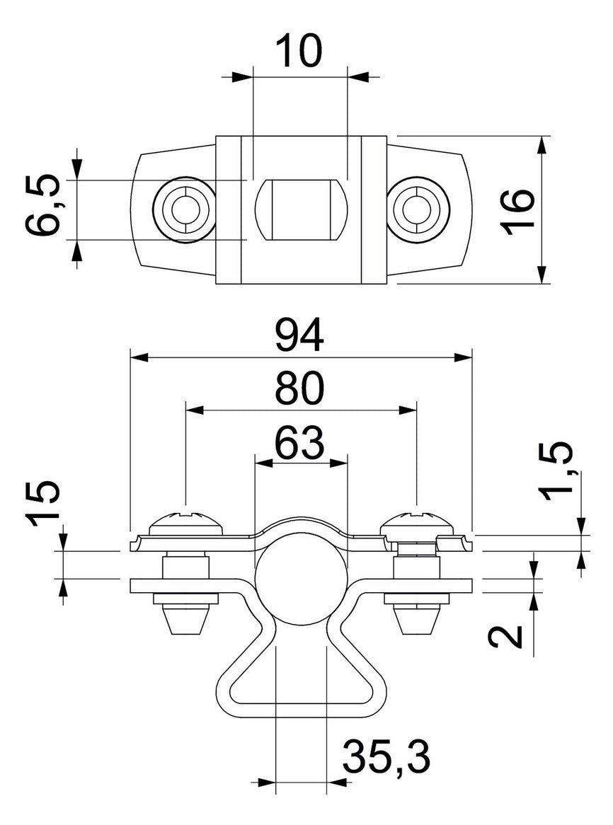 BETTERMANN Abstandsschelle 1f 63mm ST ASL 733 63 G geschl hfr f.BS_Bereich