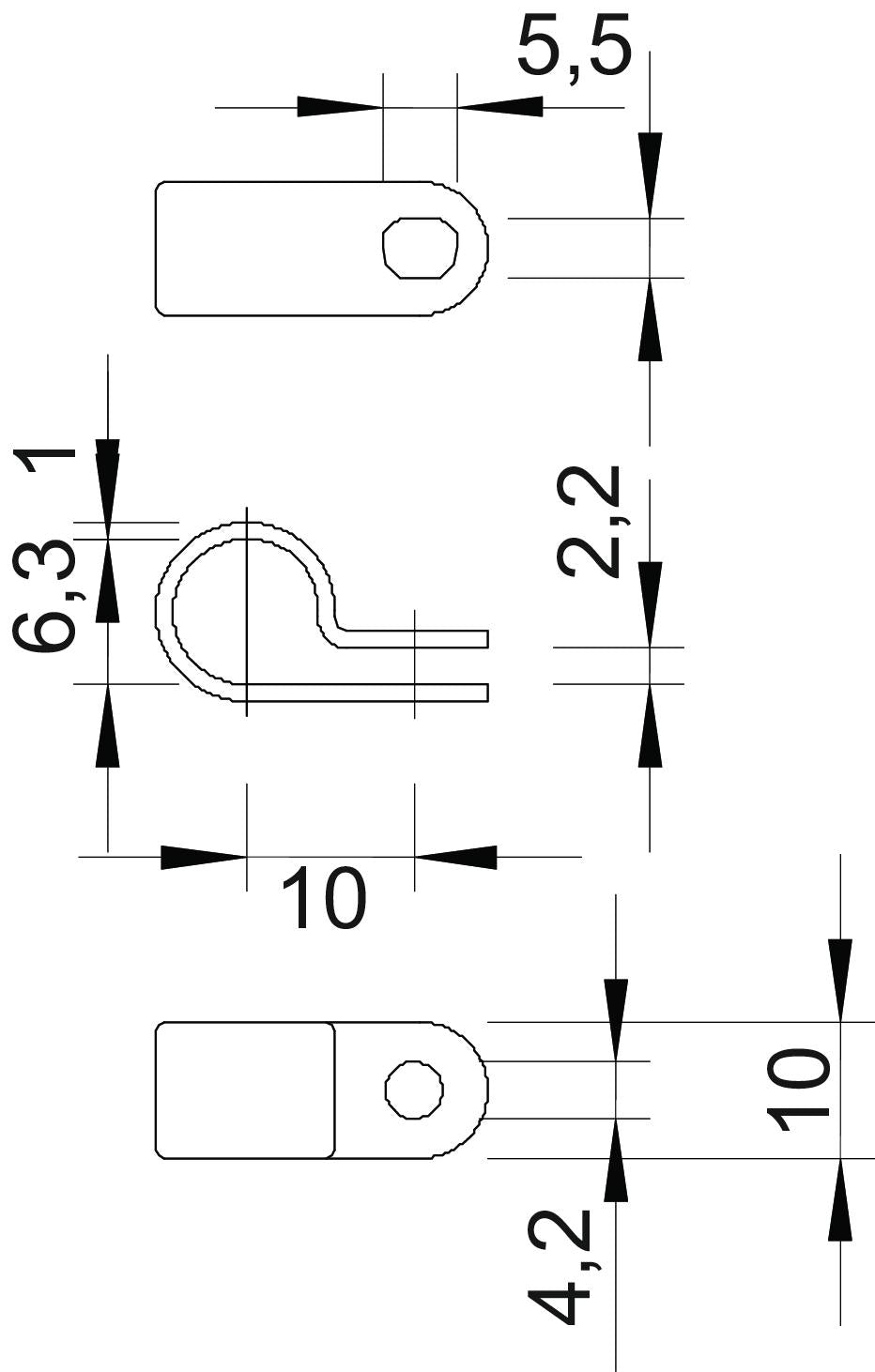 BETTERMANN Befestigungsschelle 1f 6,5mm 255 6.5 LGR geschl Kst hfr