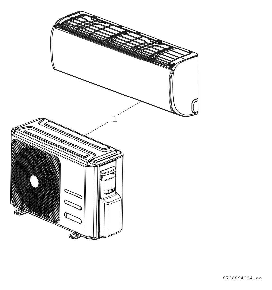 Bosch Klimagerät CL3000i 35 E, Split Außeneinheit, 495x720x270, 3,5 kW | 7733701567