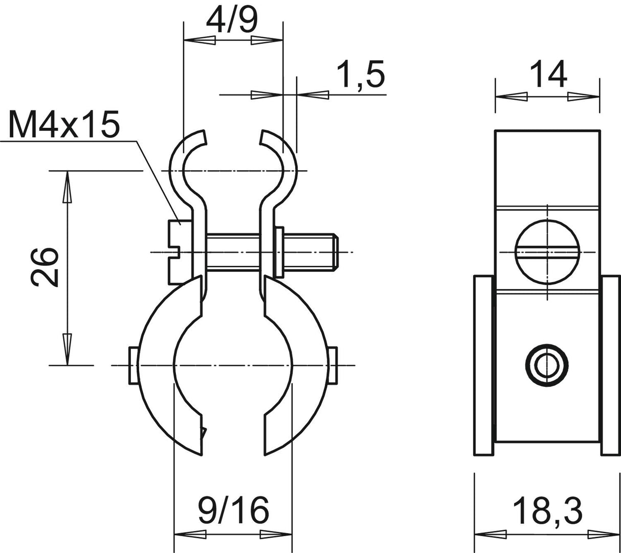 BETTERMANN Spanndrahtschelle 1st ST vz 4021 K 9-16 A4 4-9mm/Seil n.iso