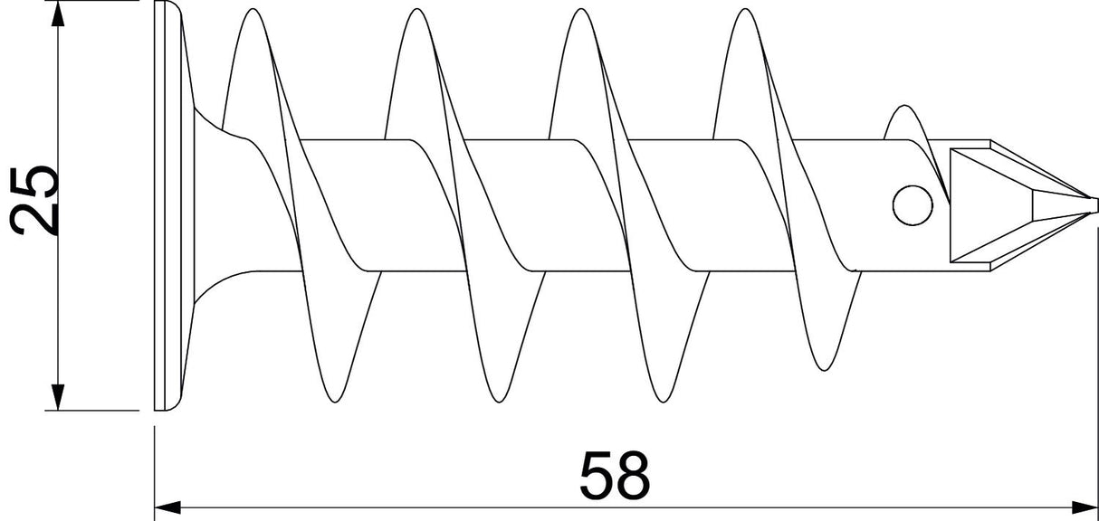 BETTERMANN Spiraldübel 60mm Kst PA DSDT 60 4,5-5mm