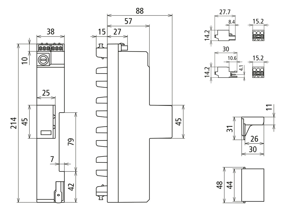 DEHN SE Kombi-Ableiter Sammelsch 4p 2TE DSH ZP B2 SG TNS 255 230VAC 1,5kV