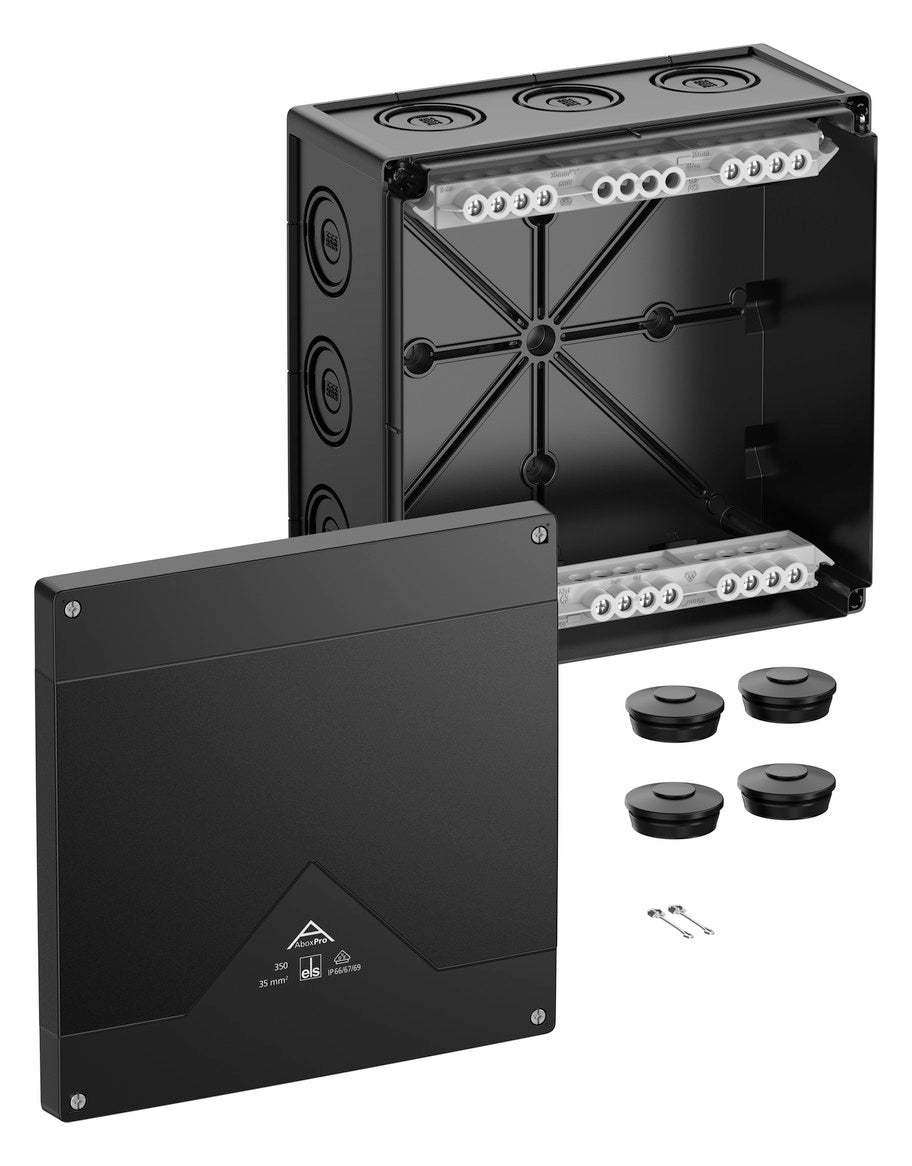 SPELSBERG Abzweigkasten 252x252mm Kst sw Abox Pro 350-35²/sw IP66/IP67/IP69 IK09