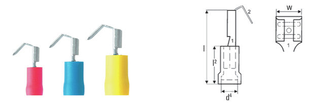 WEIDMÜLLER Flachstecker Cu rt 0,5-1,5qmm LIF 1,5T638 R fl_6,3x0,8mm teiliso PVC