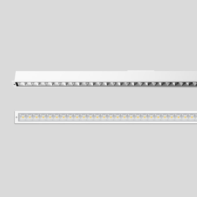 BEGA LED-Rasterleuchte 54,4W 3000K ws 24305K3 6955lm Konv DALI