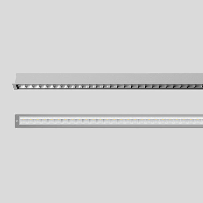 BEGA LED-Rasterleuchte 54,4W 4000K si 24308AK4 6406lm Konv DALI