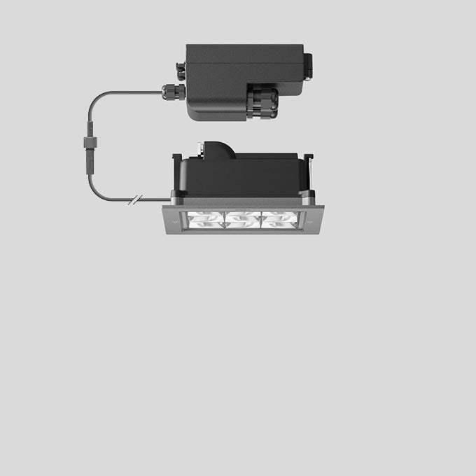 BEGA LED-Einbaustrahler 20,2W Konv DALI 24682AK4 1LED graphit 4000K ws 2284lm